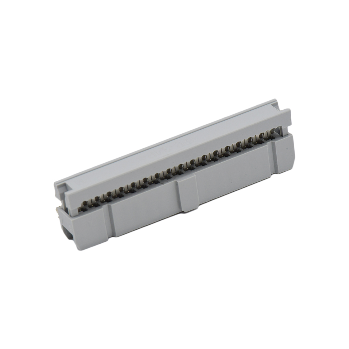 Pitch 2.54mm 180° 双排 DIP IDC 三件套 2X17P 灰色 PBT，94V-0 镀半金G/F