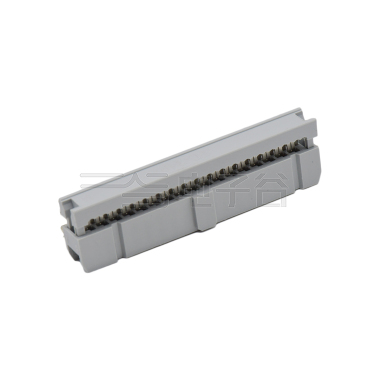 Pitch 2.54mm 180° 双排 DIP IDC 三件套 2X17P 灰色 PBT，94V-0 镀半金G/F