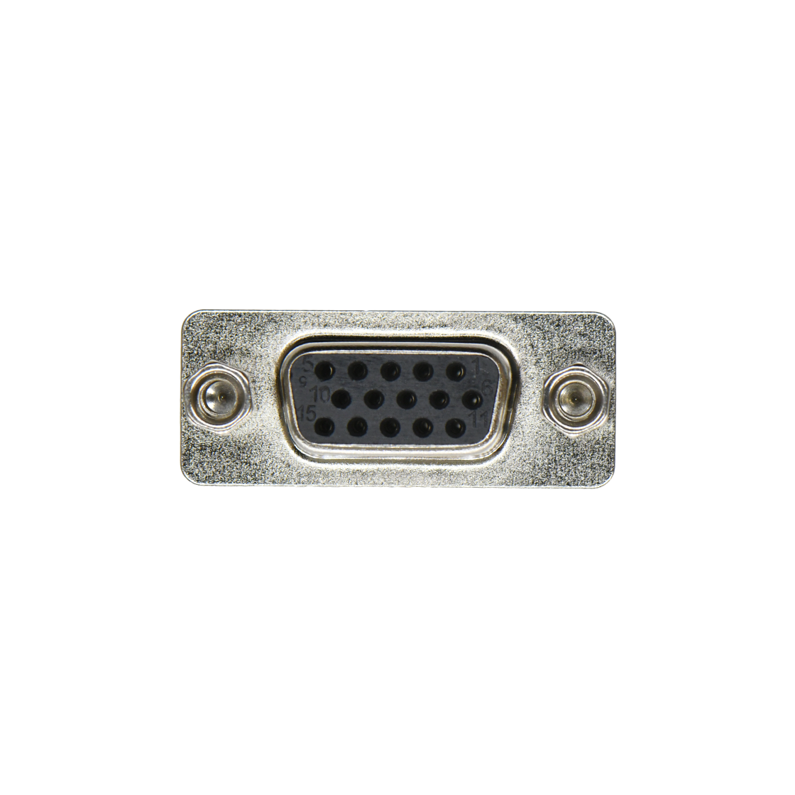 D-SUB HDP 15Pin 母头 180°DIP 黑色 前铆5.8螺母,后铆6.0鱼叉