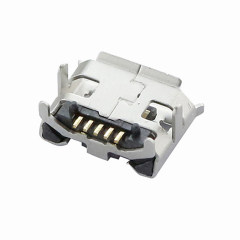 Micro USB B TYPE 5P母座牛角外1.0(7.15×6.6)有边有柱