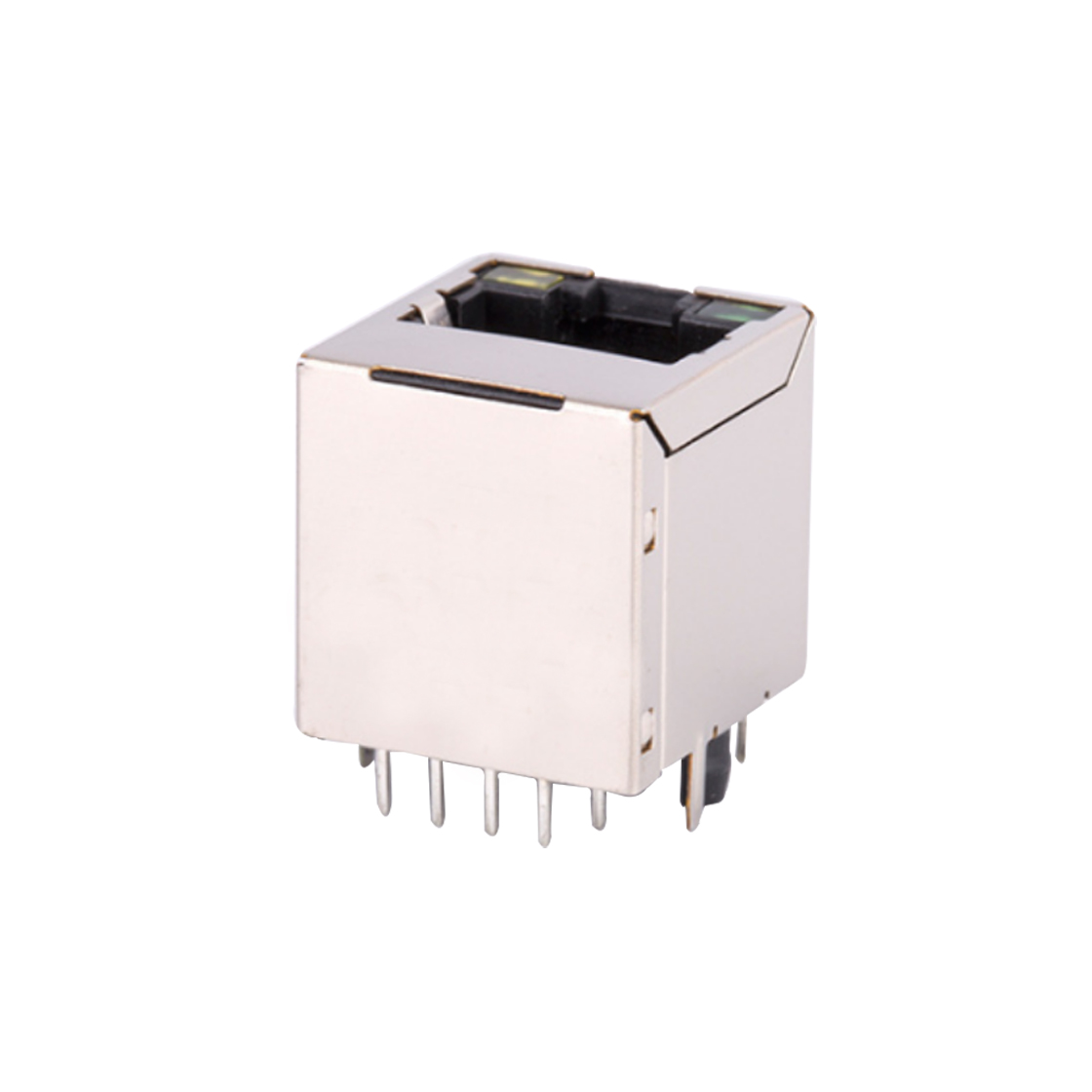 RJ45 8P8C 立插 带变压器 100兆左黄右绿