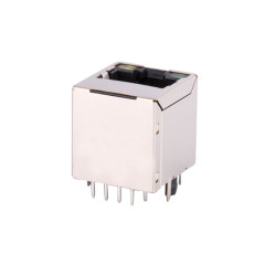 RJ45 8P8C 立插 带变压器 100兆左黄右绿