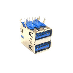 USB3.0 AF双层 DIP 弯脚插板 有边