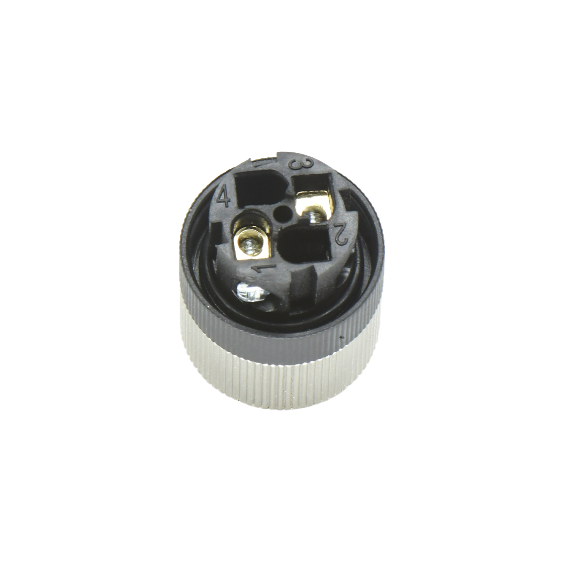 M12组装式半金属塑胶系列 母直头 2芯 A编码 螺钉压接 线径PG9