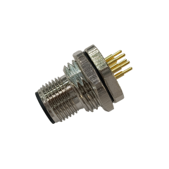 M12前锁面板 公直头 ABD编码 PCB式 开孔M16