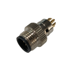 M12防水连接器 ABD编码 线端公头 屏蔽款+10.8L直纹螺丝