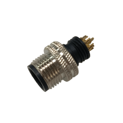 M12防水连接器 ABD编码 线端公头 B款+11.8L双网纹螺丝