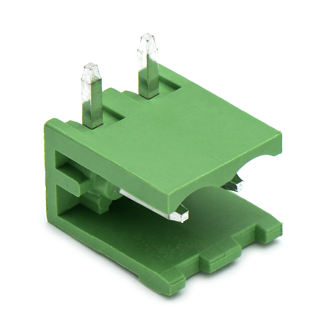 PCB插拔式接线端子2Pin 间距5.08mm 绿色插座 针脚90°