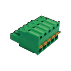 PCB插拔式接线端子 间距5.00mm 绿色插头
