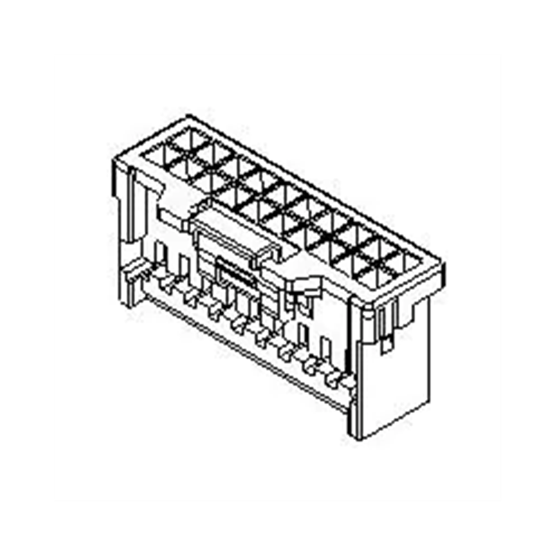 20 矩形连接器 外壳 插座 天然 0.079"（2.00mm） iGrid 501646系列