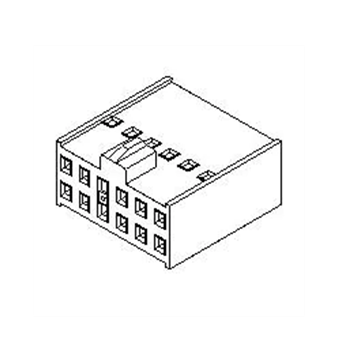 20Pin 矩形连接器 外壳 插座 黑色 0.100"（2.54mm） C-Grid III 901