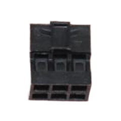 6 矩形连接器 外壳 插座 黑色 0.079"（2.00mm） Minitek® 2.00mm系列