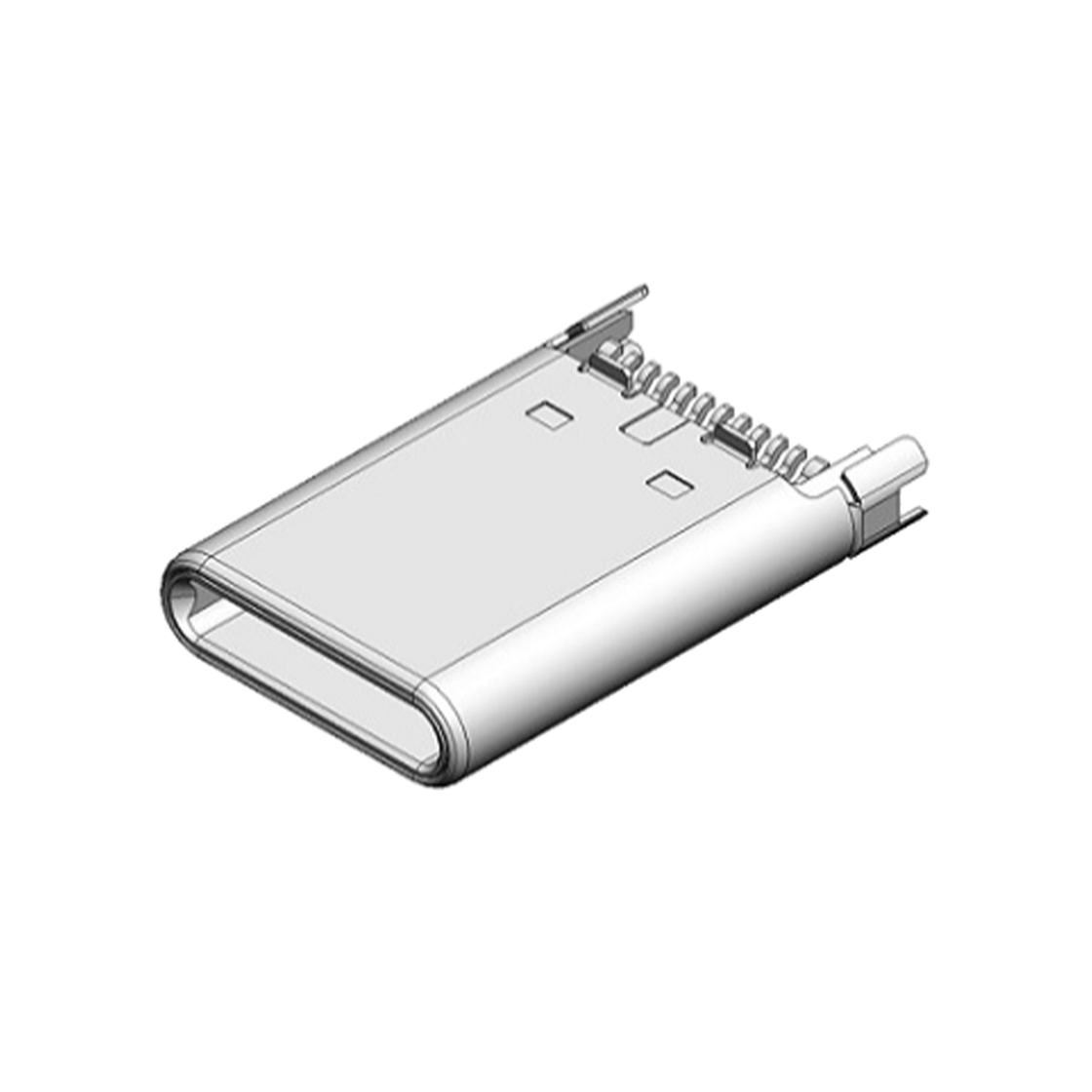 USB-C USB 3.2 Gen 2 插头 连接器 24Pin 板边缘 跨骑式安装 DX07系列