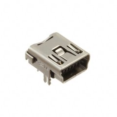 USB mini B USB 2.0 插座 连接器 5P 通孔 直角
