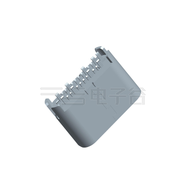 Type C 24P/F 夹板式0.8mm L=5.75mm 不锈钢 镀镍 G/F LCP黑色 电流5A