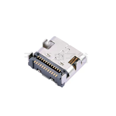 Type C 24P/F 脚高0.5mm L=7.9MM 无弹 不锈钢 镀镍1u" LCP黑色