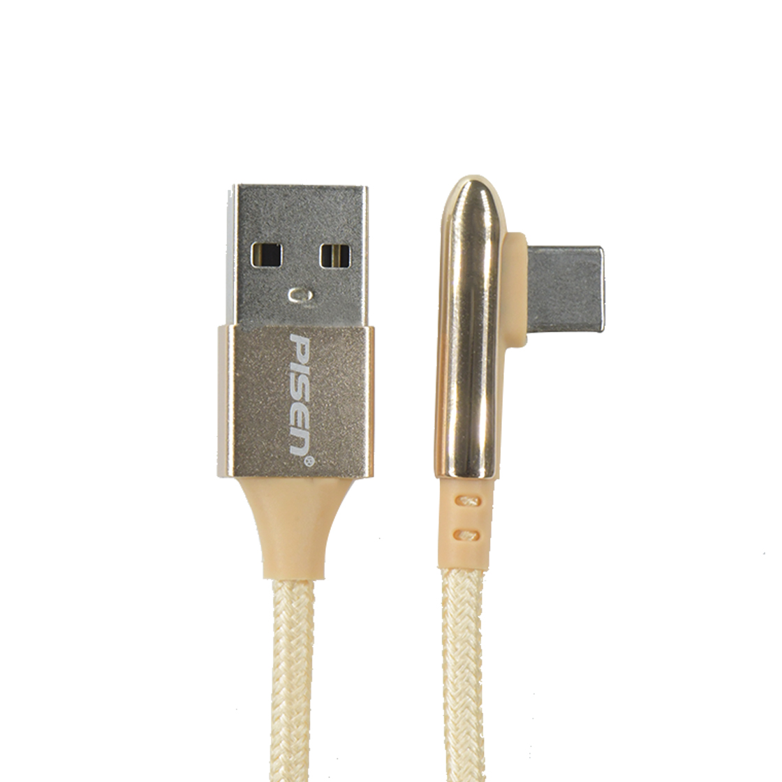 USB AM 对TYPE C 银色 尼龙编织 锌合金子弹款