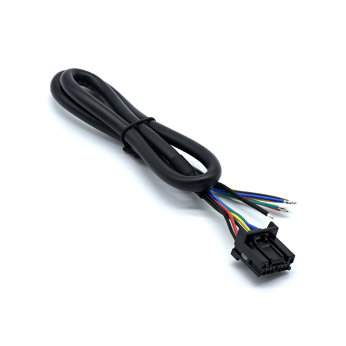 多芯电缆组件：08CPT-B-2A间距2.0mm 黑色 TO 尾部沾锡L=365mm