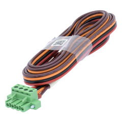 电缆组件：5.08-4P绿色穿墙式接线端子+红色管型绝缘端子L=1500mm