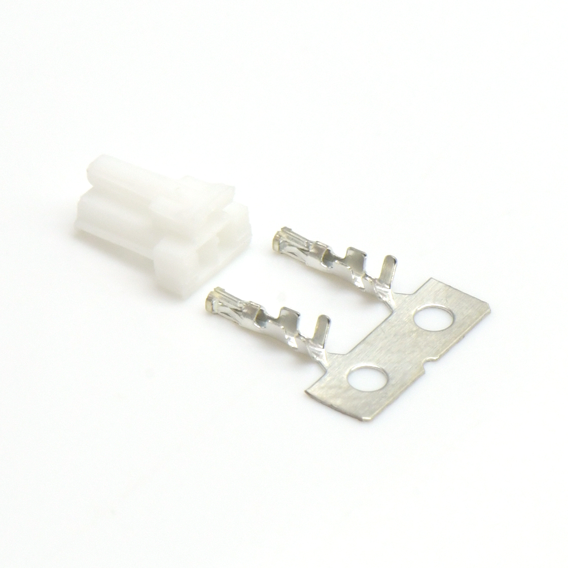Pitch 1.25mm 单排带扣胶壳 PA66无卤 02pin 本色