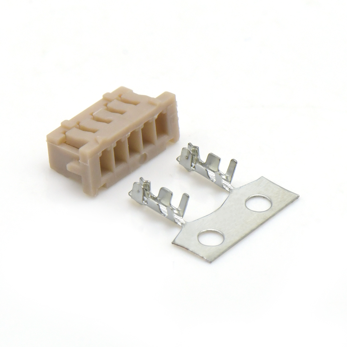 Pitch 1.25mm 单排带凸Housing 无卤 05Pin 白色