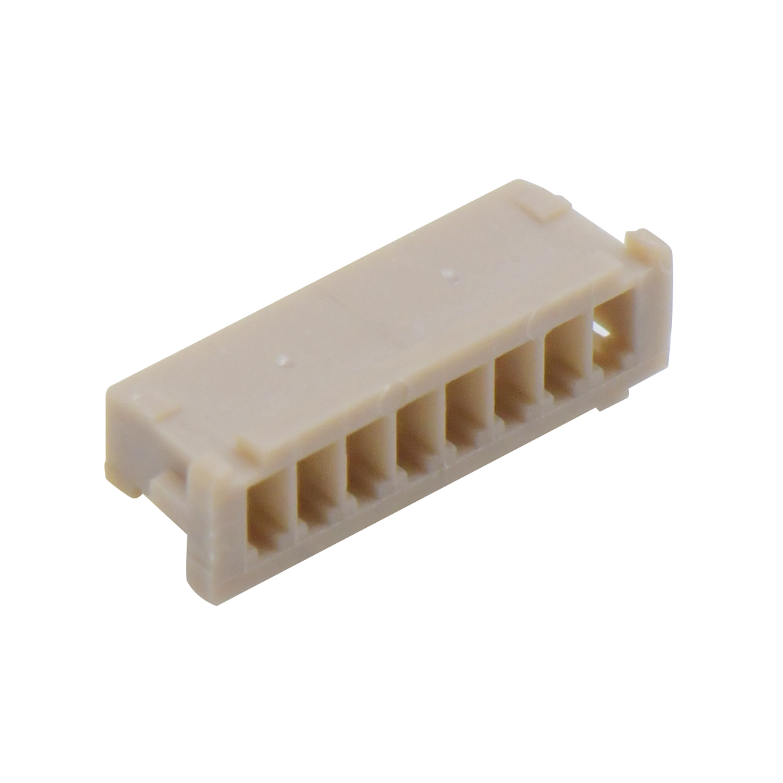 Pitch 1.25mm 单排带凸Housing 无卤 08Pin 白色