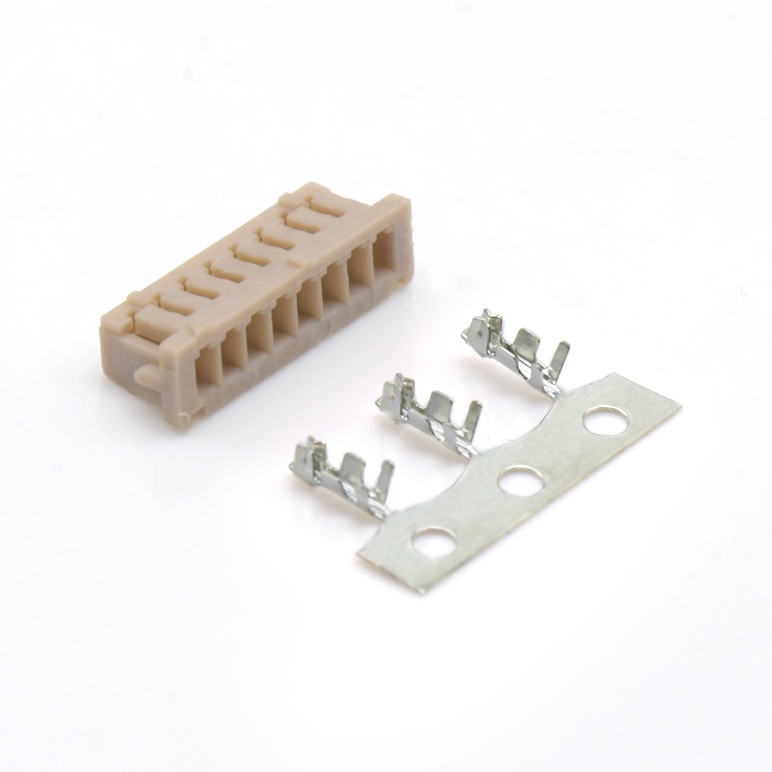 Pitch 1.25mm 单排带凸Housing 无卤 08Pin 白色