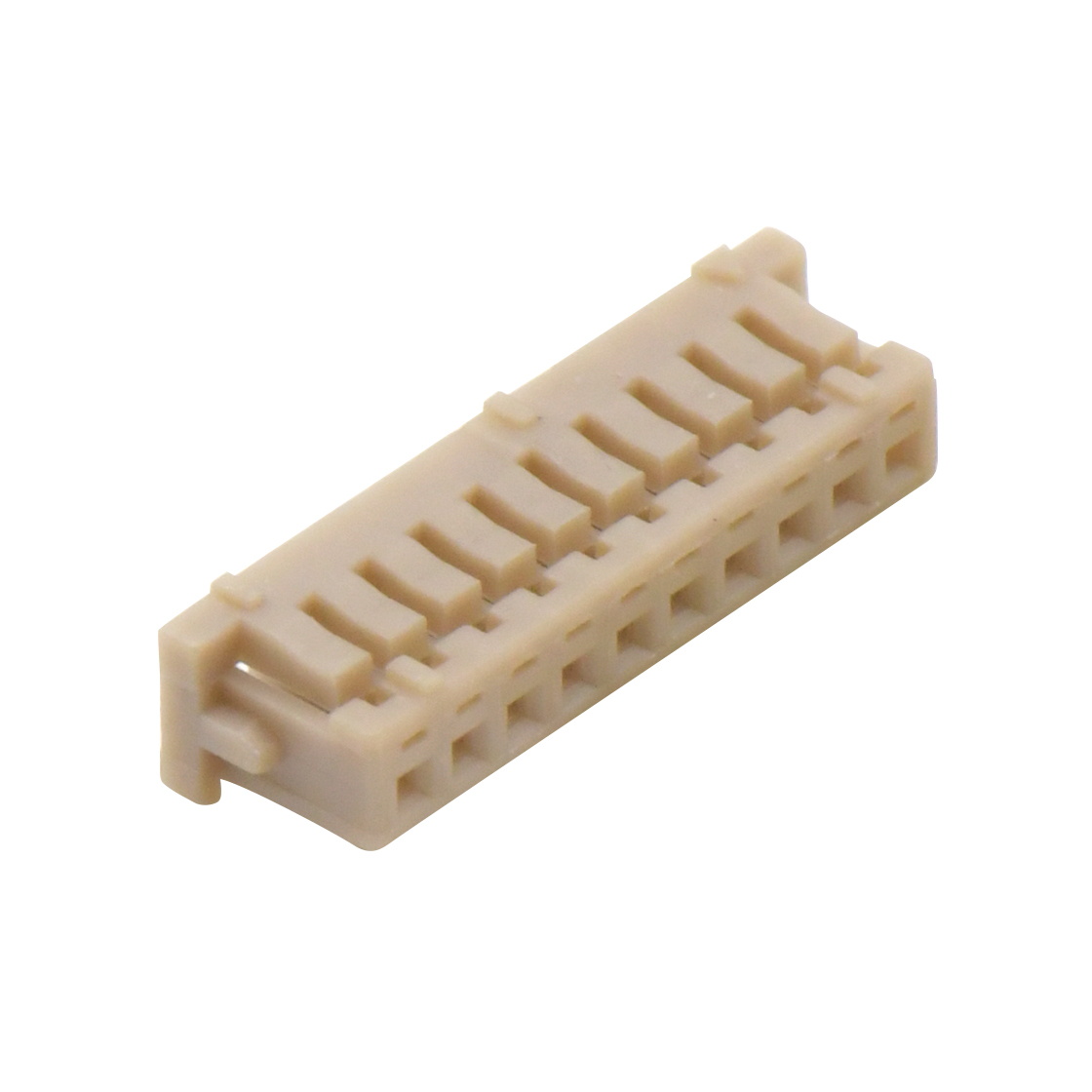 Pitch 1.25mm 单排带凸Housing 无卤 10Pin 白色