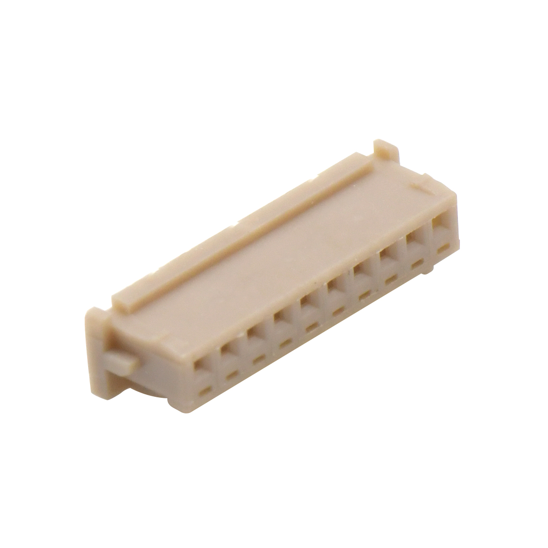Pitch 1.25mm 单排带凸Housing 无卤 10Pin 白色