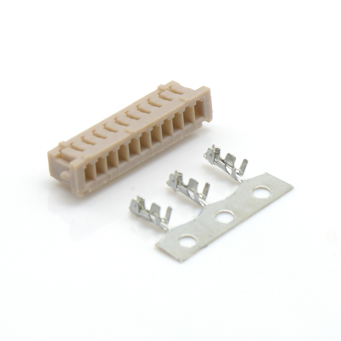 Pitch 1.25mm 单排带凸Housing 无卤 11Pin 白色