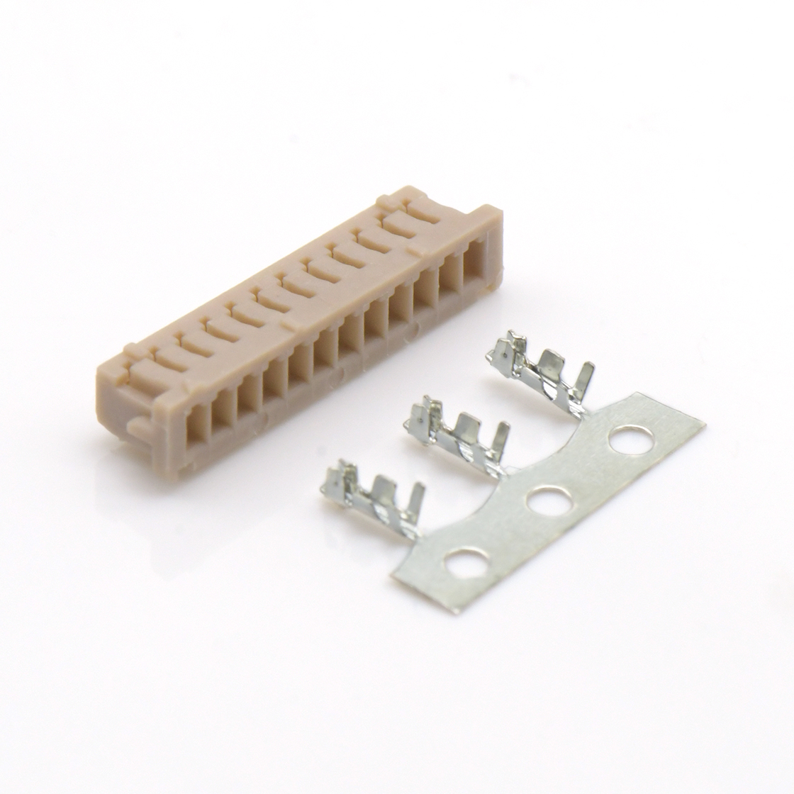 Pitch 1.25mm 单排带凸Housing 无卤 12Pin 白色