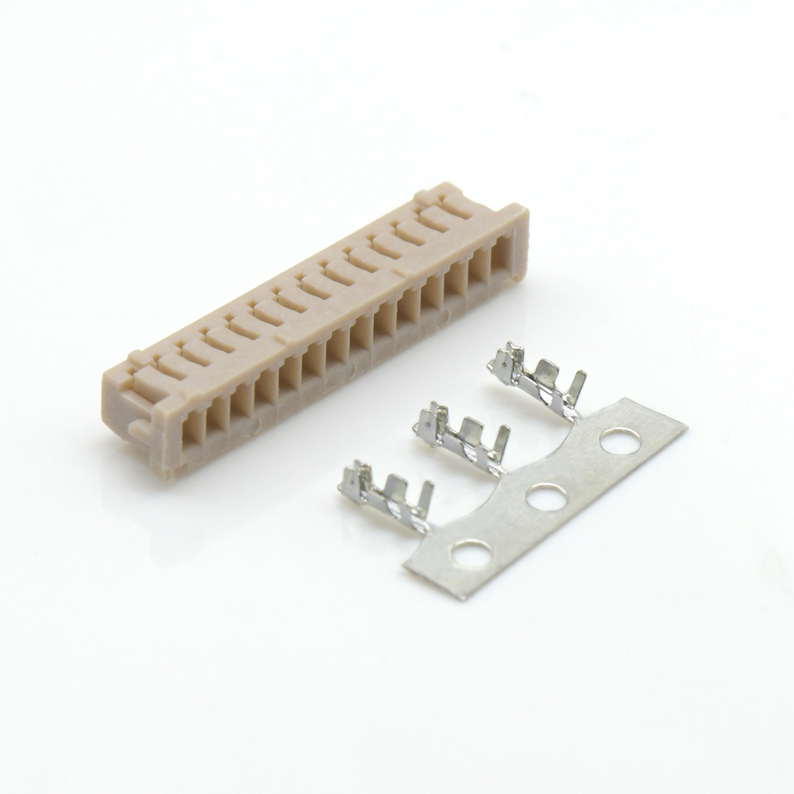 Pitch 1.25mm 单排带凸Housing 无卤 14Pin 白色