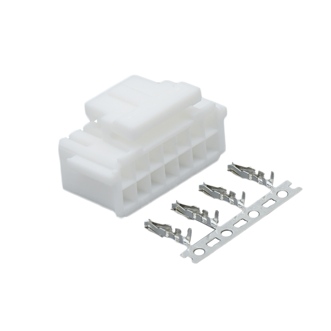 Pitch 2.00mm 双排带扣
公壳 PA66无卤 2x7pin 本色