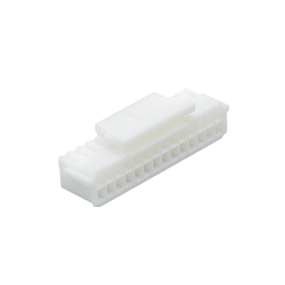 Pitch 2.00mm 双排带扣
公壳 PA66无卤 2x14pin 本色