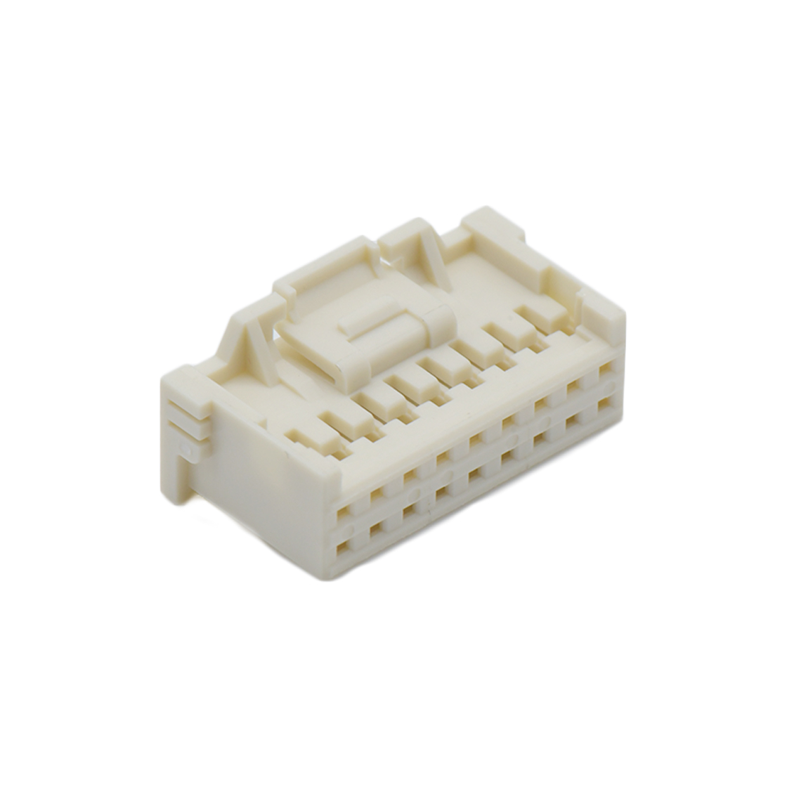 Pitch 2.00mm 双排带扣Housing 无logo 2x9Pin 本色