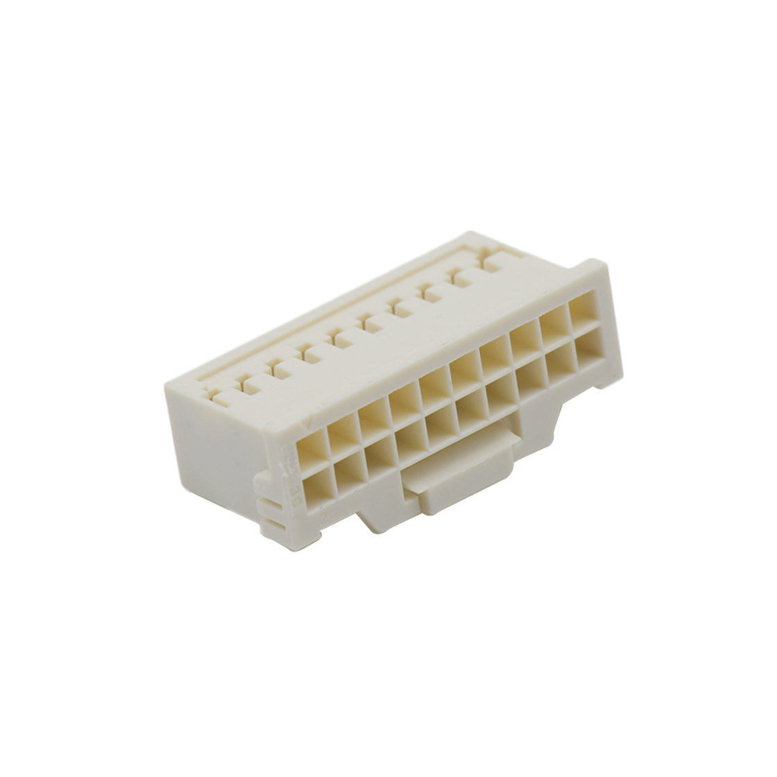 Pitch 2.00mm 双排带扣Housing 无logo 2x10Pin 本色