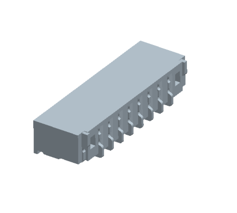 Pitch 0.80mm 单排90°卧式 SMT型 Wafer 8Pin 米黄色