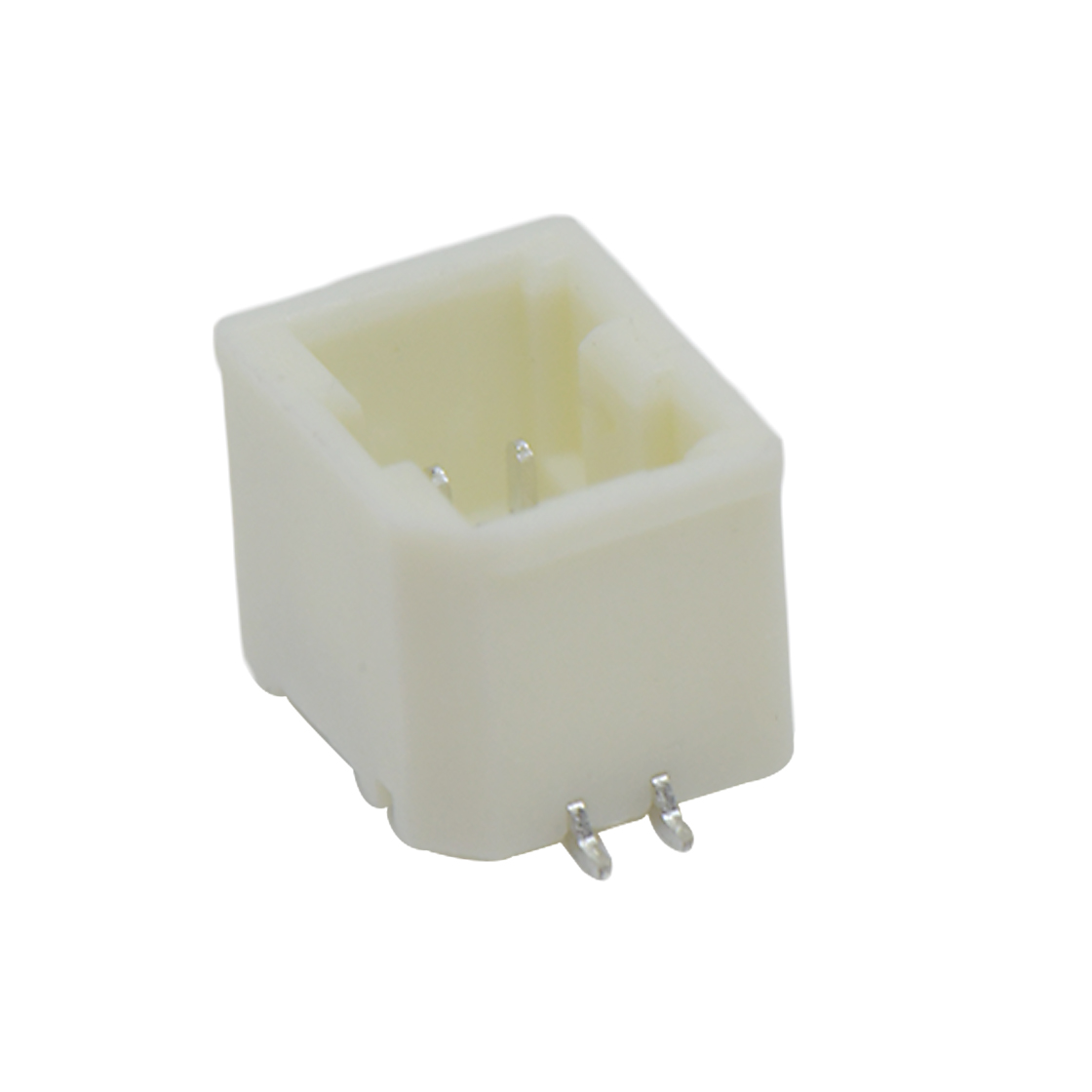 Pitch 1.00mm 180º 双排立贴带吸附盖Wafer 2x2Pin 本色 镀亮锡