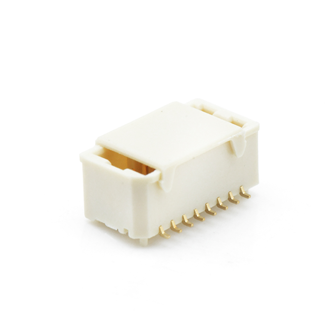 Pitch 1.00mm 180º 双排立贴带吸附盖Wafer 2x8Pin 本色 镀全金G/F