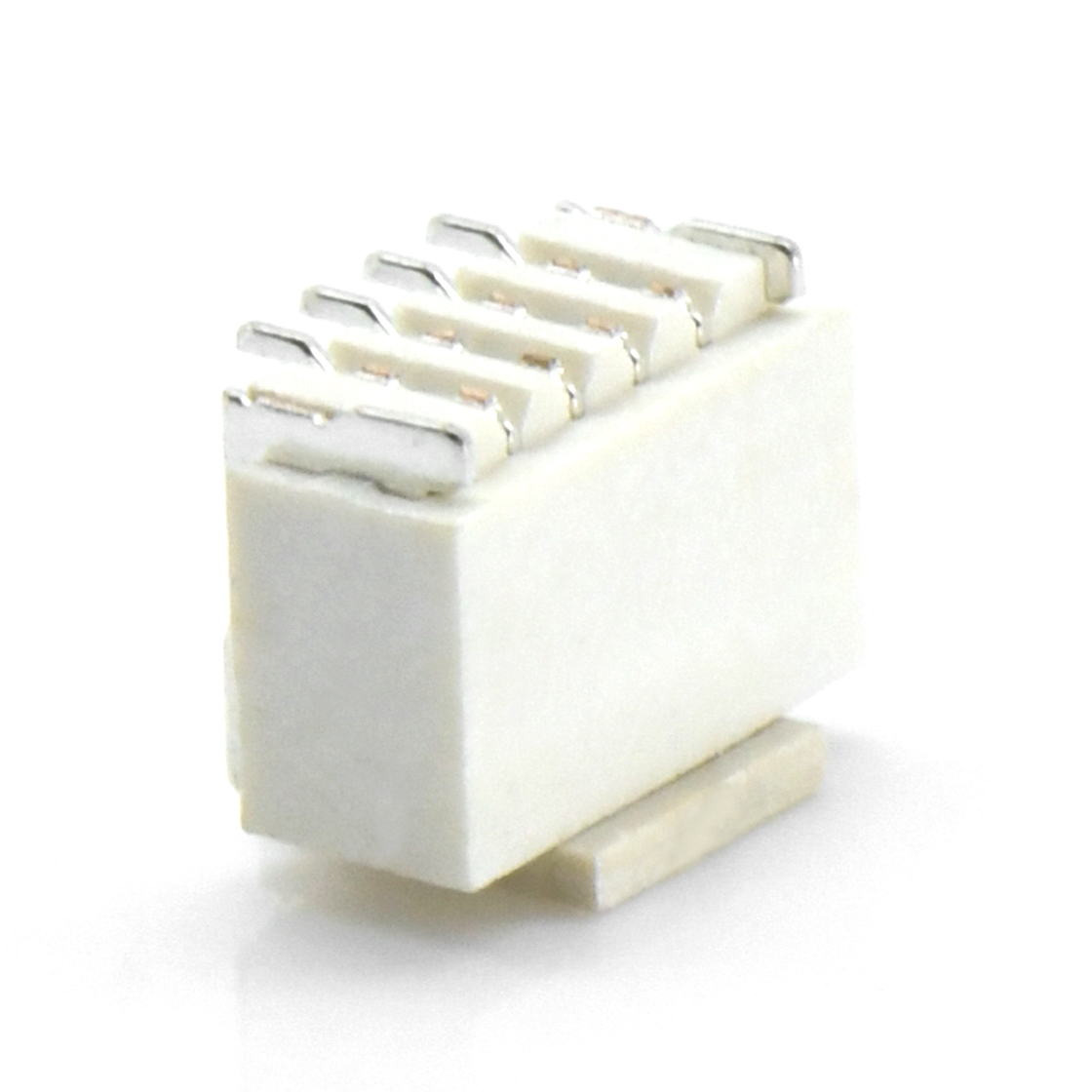 Pitch 1.00mm 180° 单排立贴 Wafer 4Pin 本色 亮锡