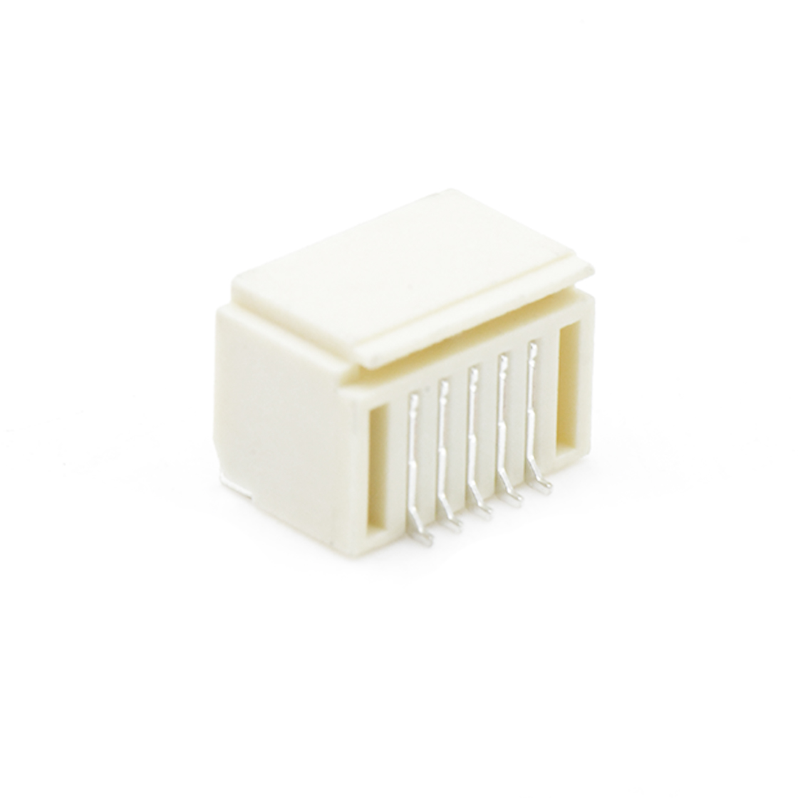 Pitch 1.00mm 90º 双排卧贴Wafer 2x5Pin 本色 镀全金G/F