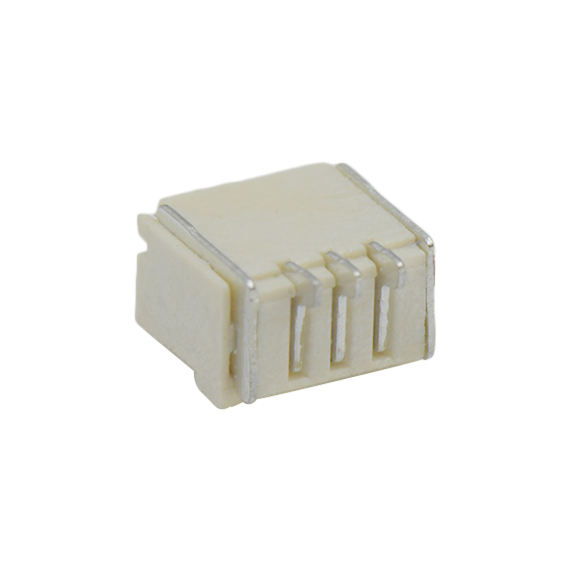 Pitch1.0mm 90°单排带扣卧贴 Wafer 3Pin 本色 镀亮锡