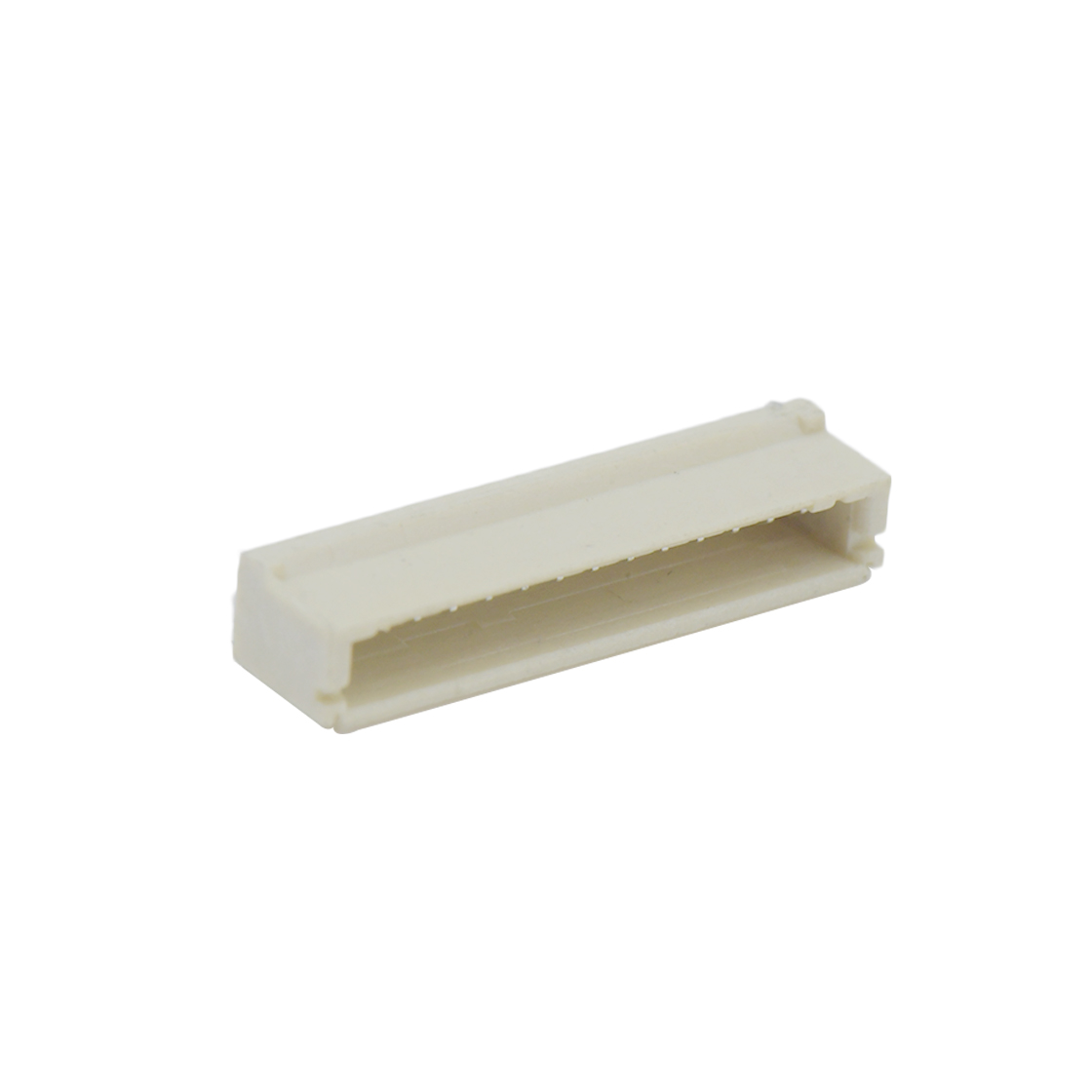 Pitch1.0mm 90°单排带扣卧贴 Wafer 14Pin 本色 镀亮锡