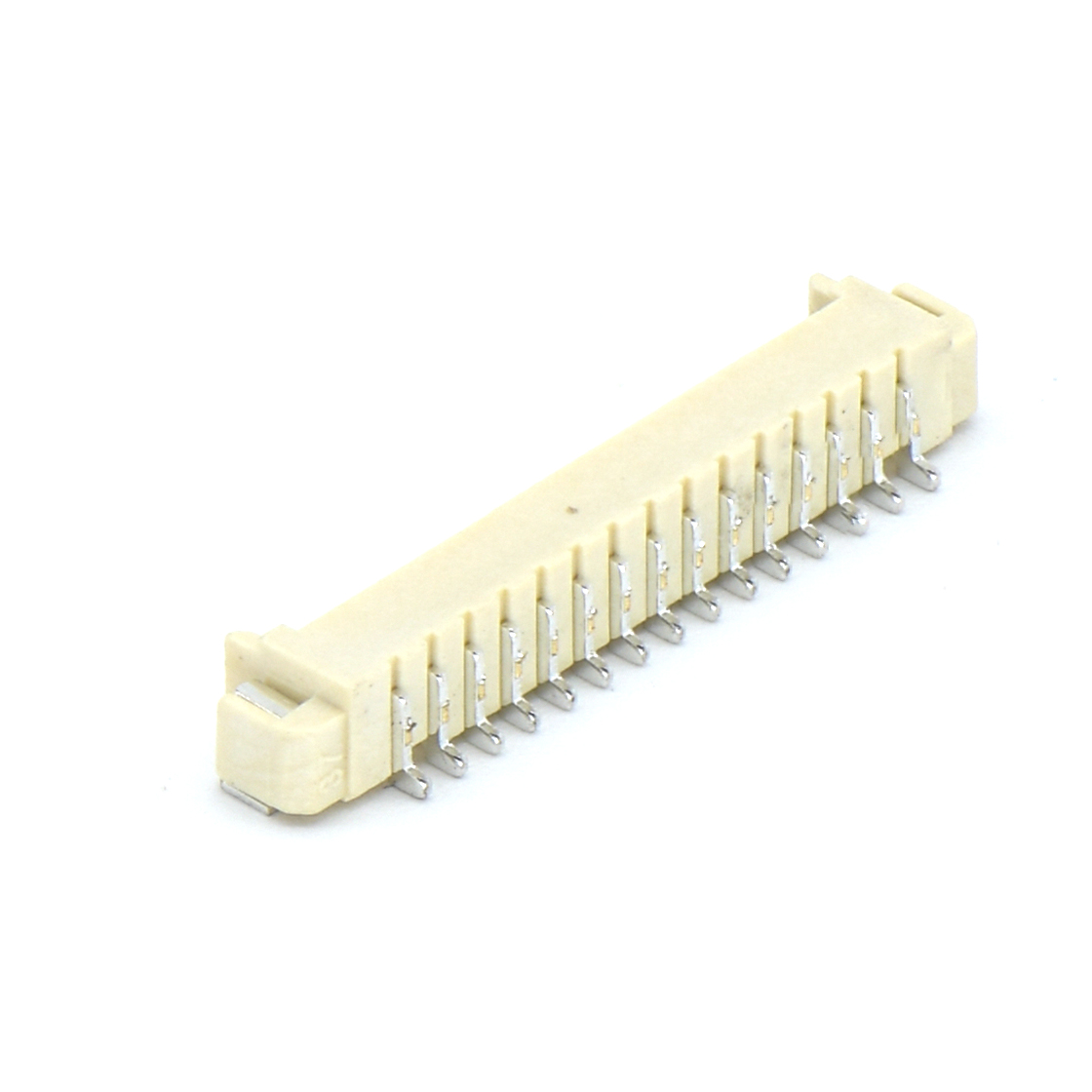 Wafer Pitch 1.25mm 单排卧式 SMT型 无卤 15Pin 米黄色