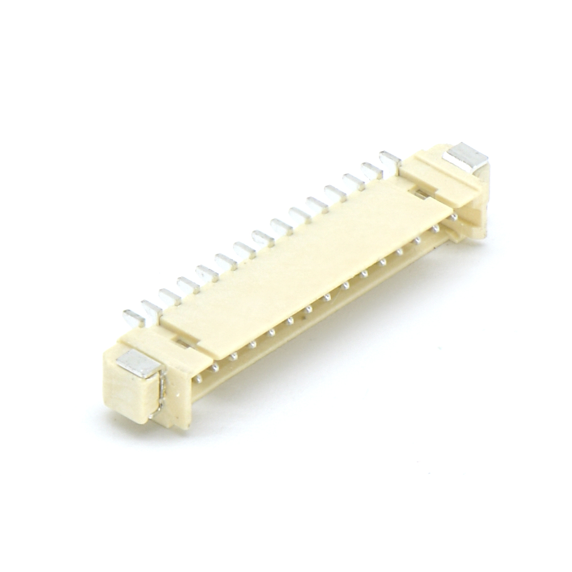 Wafer Pitch 1.25mm 单排卧式 SMT型 无卤 15Pin 米黄色