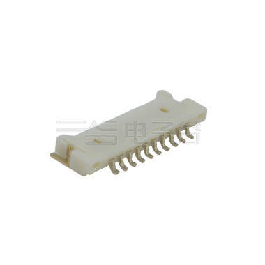 Pitch 1.25mm 90° 单排卧贴Wafer 10pin 本色 镀全金G/F