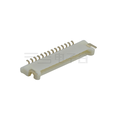 Pitch 1.25mm 90° 单排卧贴Wafer 14pin 本色 镀全金G/F