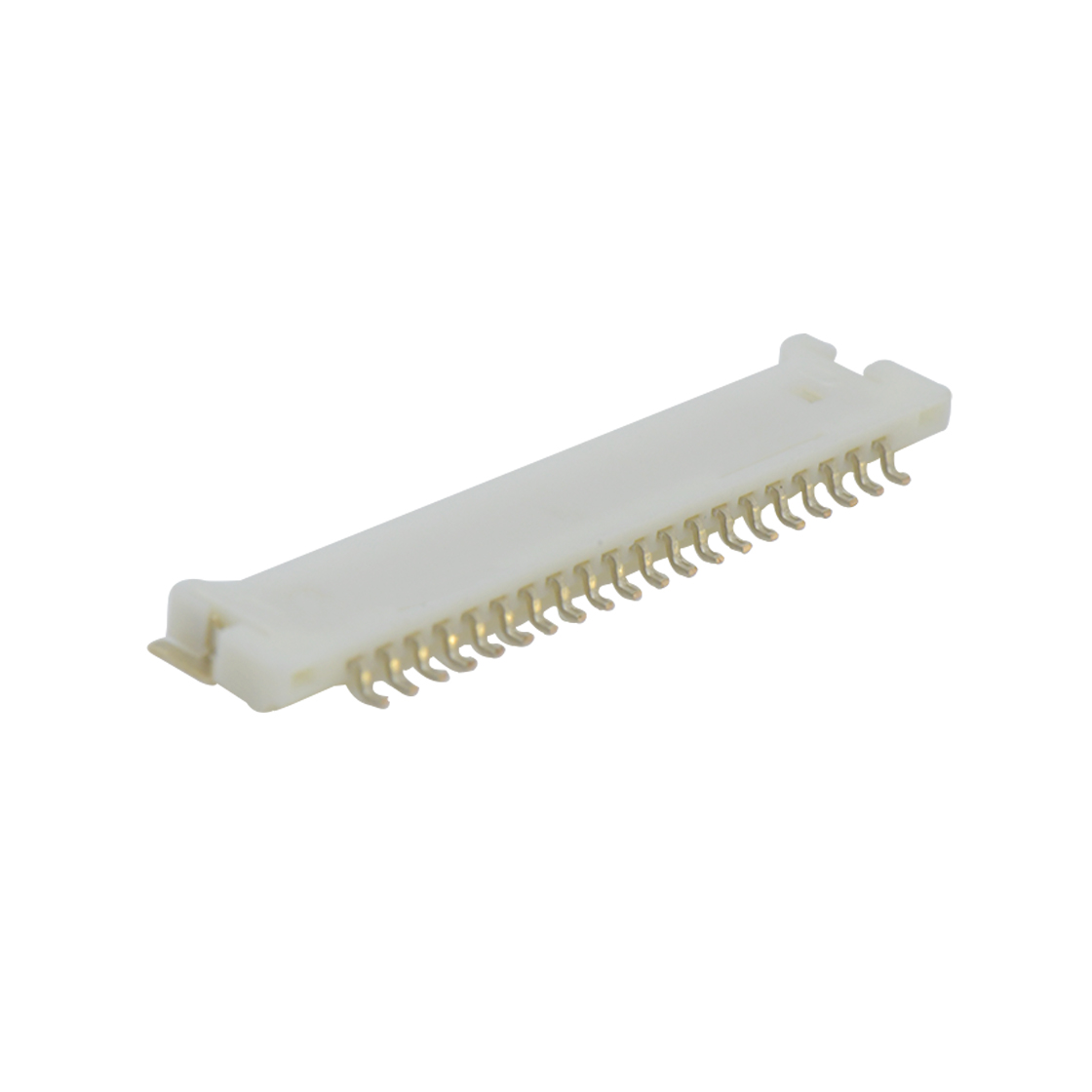 Pitch 1.25mm 90° 单排卧贴Wafer 20pin 本色 镀全金G/F