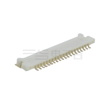 Pitch 1.25mm 90° 单排卧贴Wafer 20pin 本色 镀全金G/F