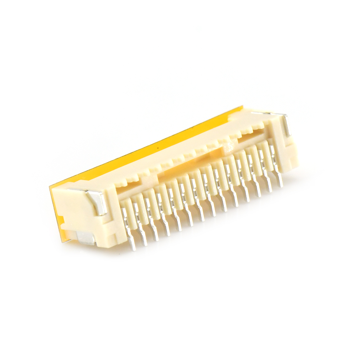 Pitch1.50mm 180°单排立贴 Wafer 无LOGO 14Pin 本色 镀亮锡